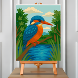 Martín Pescador (Pintura por Números) 40x50 cm
