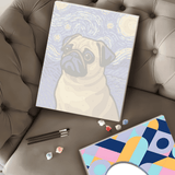 Pug Estrellado (Pintura por Números) 40x50 cm