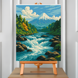 Entre el Trancura y el Volcán Osorno (Pintura por Números) 40x50 cm