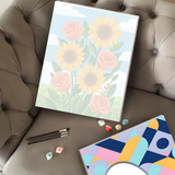 Girasoles y Rosas (Pintura por Números) 40x50 cm