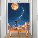 La niña que tocó las estrellas (Pintura por Números) 40x50 cm