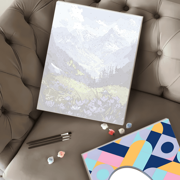 Montaña Floreada (Pintura por Números) 40x50 cm