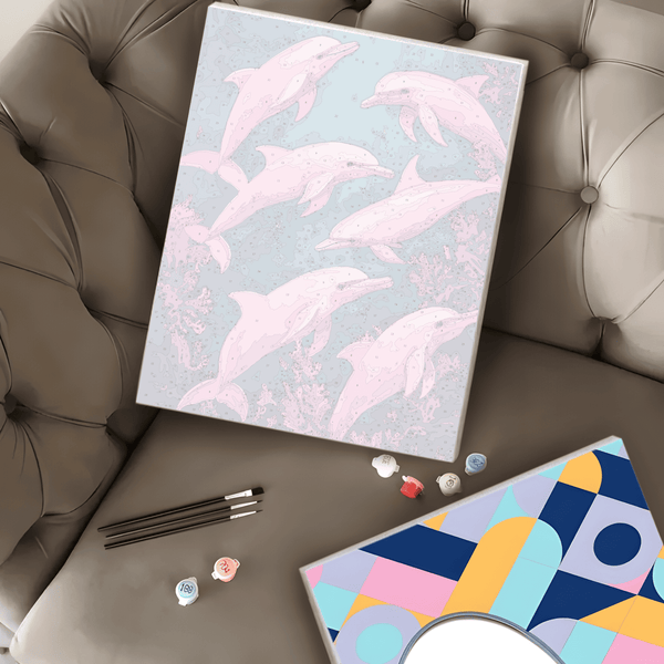 Pink Dolphin (Pintura por Números) 40x50 cm