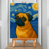Pug Estrellado (Pintura por Números) 40x50 cm