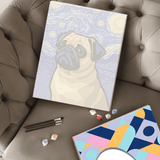 Pug Estrellado (Pintura por Números) 40x50 cm