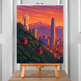 Santiago de Chile (Pintura por Números) 40x50 cm