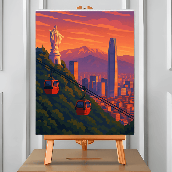 Santiago de Chile (Pintura por Números) 40x50 cm