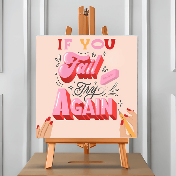 Try Again (Pintura por Números) 40x40 cm